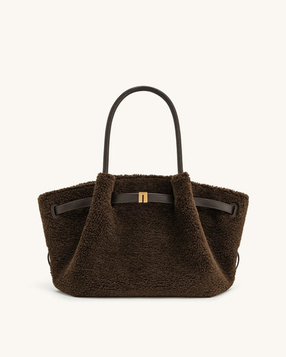 JW PEI_Mocha Brown_Hana Medium Faux Fur Tote Bag_JH306B04-32_Mocha Brown_03