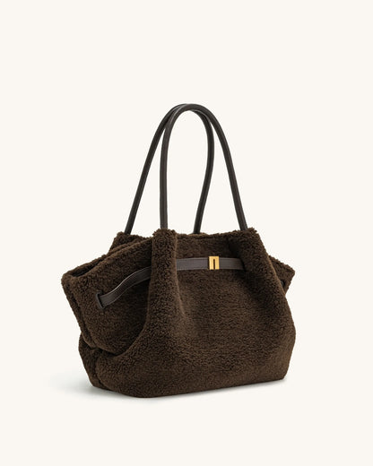 JW PEI_Mocha Brown_Hana Medium Faux Fur Tote Bag_JH306B04-32_Mocha Brown_04