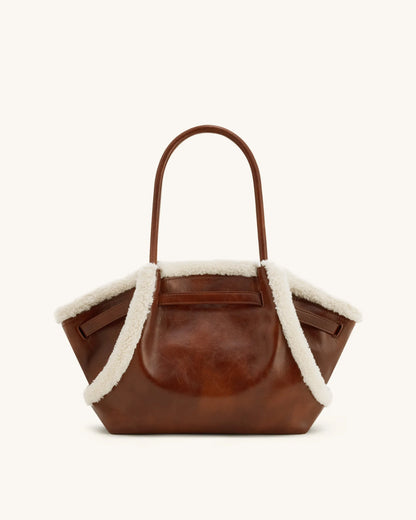 JW PEI_Brown_Hana Medium Faux Shearling Trim Tote Bag_JH306B04-38_Brown_04