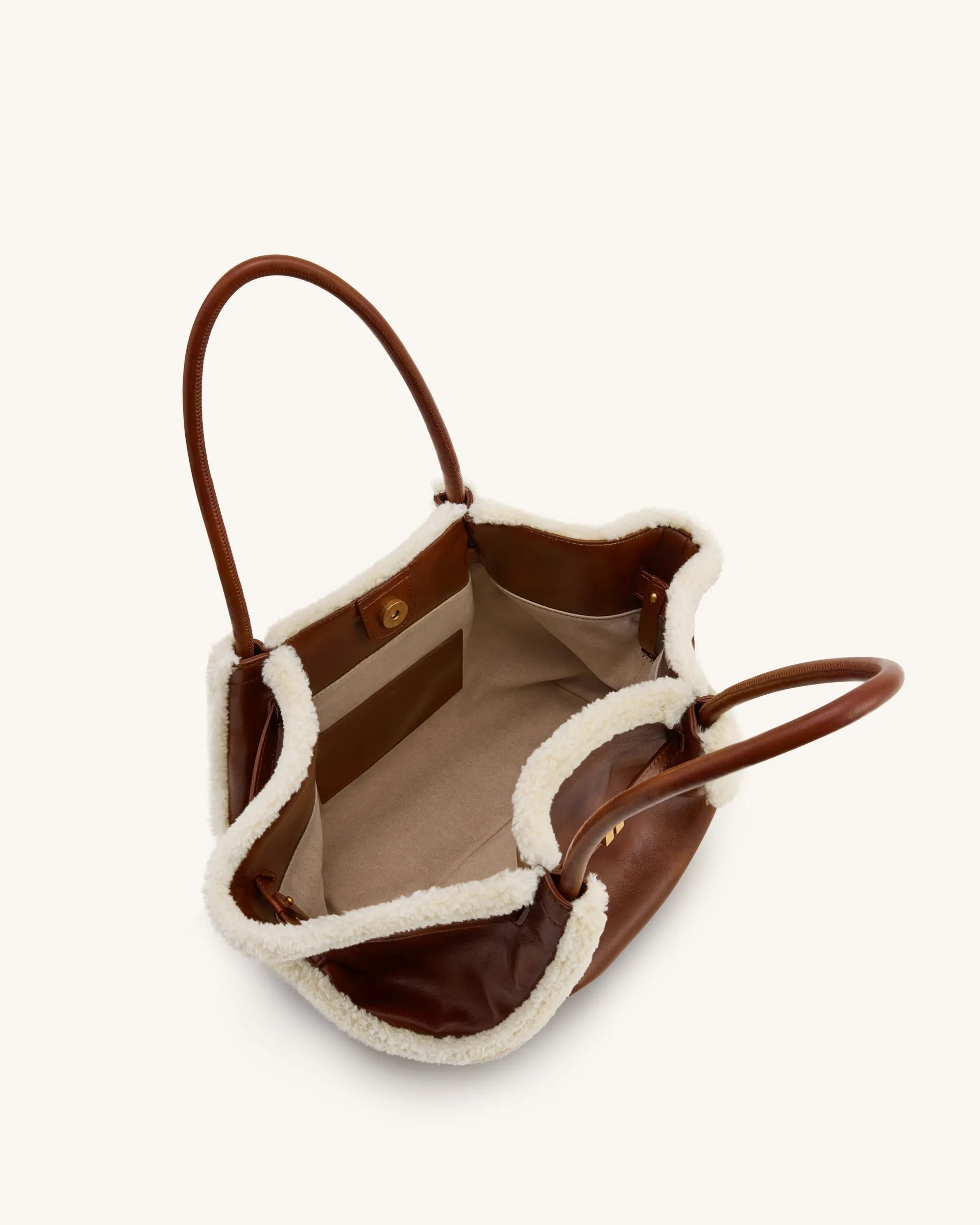 JW PEI_Brown_Hana Medium Faux Shearling Trim Tote Bag_JH306B04-38_Brown_05