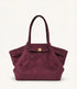 JW PEI Claret Women Hana Faux Suede Medium Tote Bag - Claret SKU: JH306B04-4W_Claret Image 01