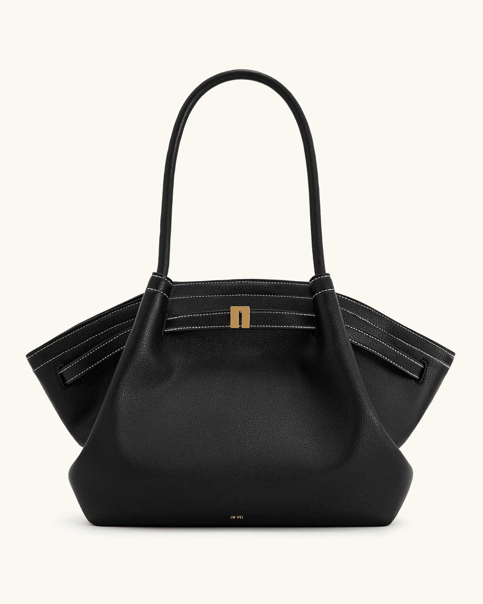 JW PEI Black Women Hana Large Tote Bag - Black SKU: JH306C05-10_Black Image 01