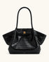 JW PEI Black Croc Women Hana Large Tote Bag - Black Croc SKU: JH306C05-12_Black Croc Image 01