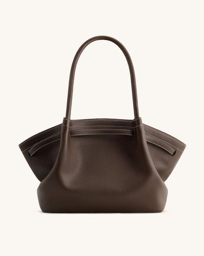 JW PEI Dark Brown Women Hana Large Tote Bag - Dark Brown SKU: JH306C05-30_Dark Brown Image 05