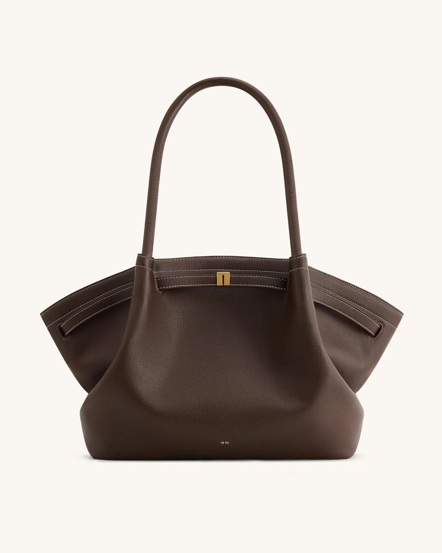JW PEI Latte Color Women Hana Large Tote Bag - Latte Color SKU: JH306C05-3_Latte Color Image 01