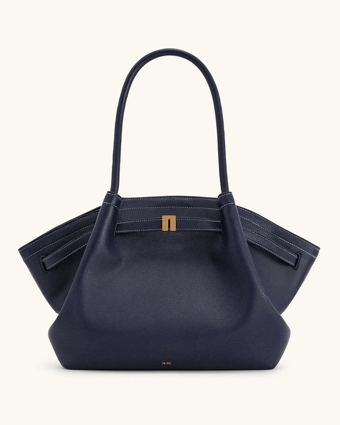 JW PEI Navy Women Hana Large Tote Bag - Navy SKU: JH306C05-5_Navy Image 01