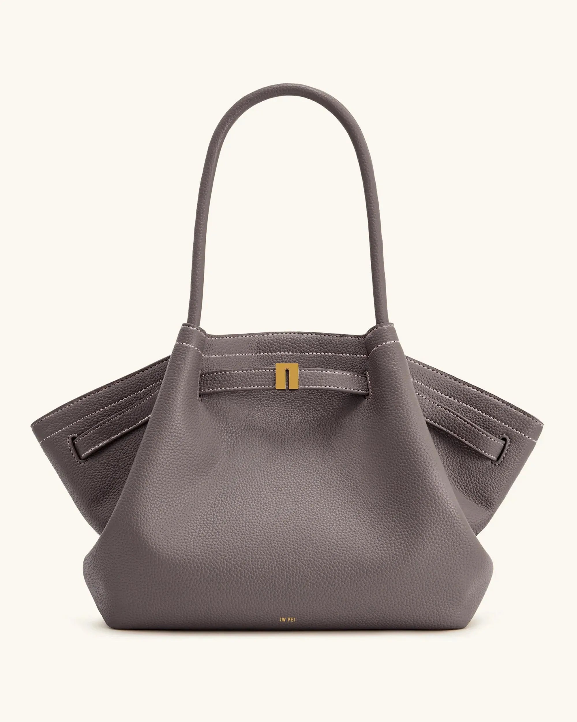 JW PEI Taupe Women Hana Large Tote Bag - Taupe SKU: JH306C05-9_Taupe Image 01