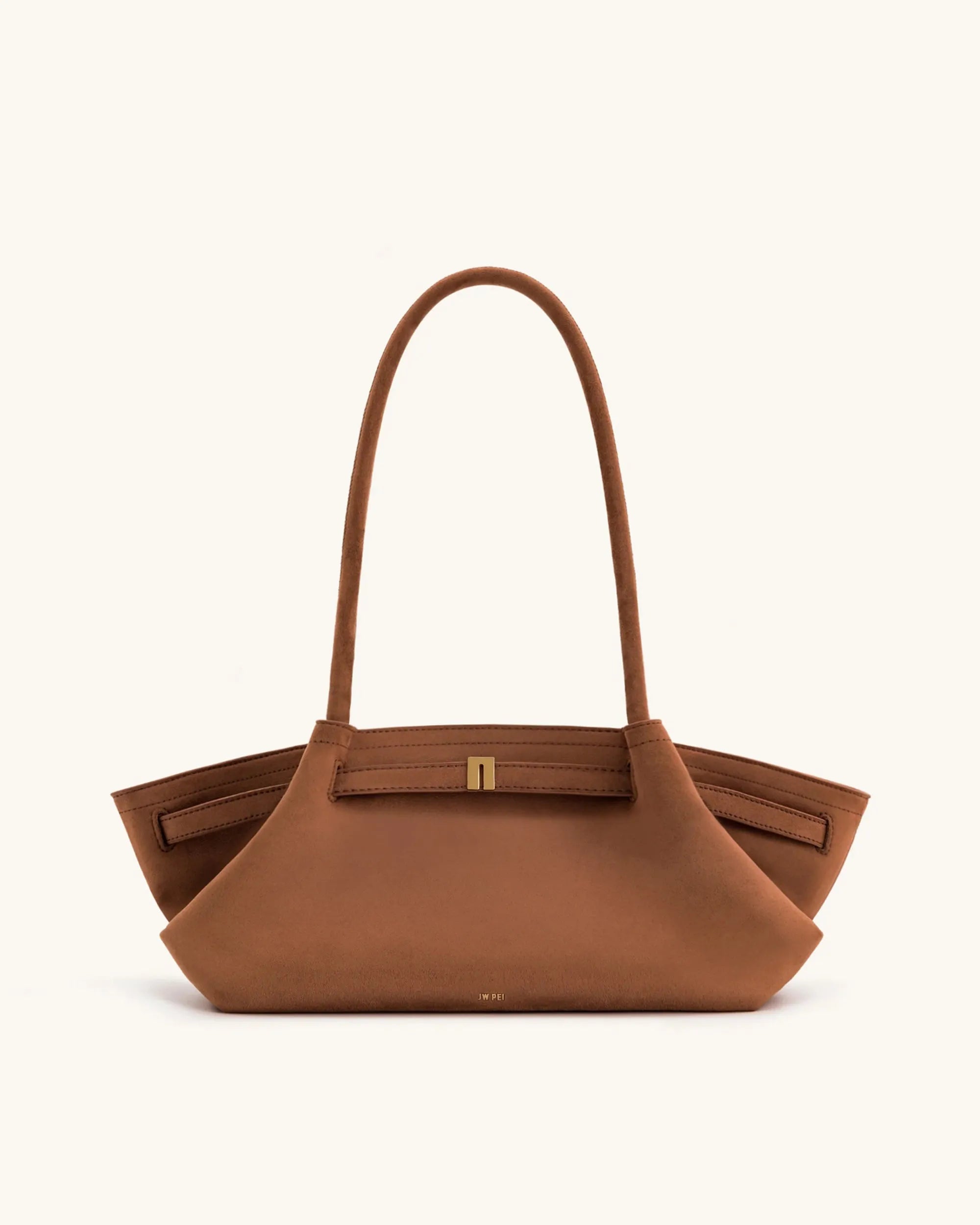 JW PEI Brown Women Hana Wide Faux Suede Tote Bag - Brown SKU: JH306D06-3_Brown Image 01