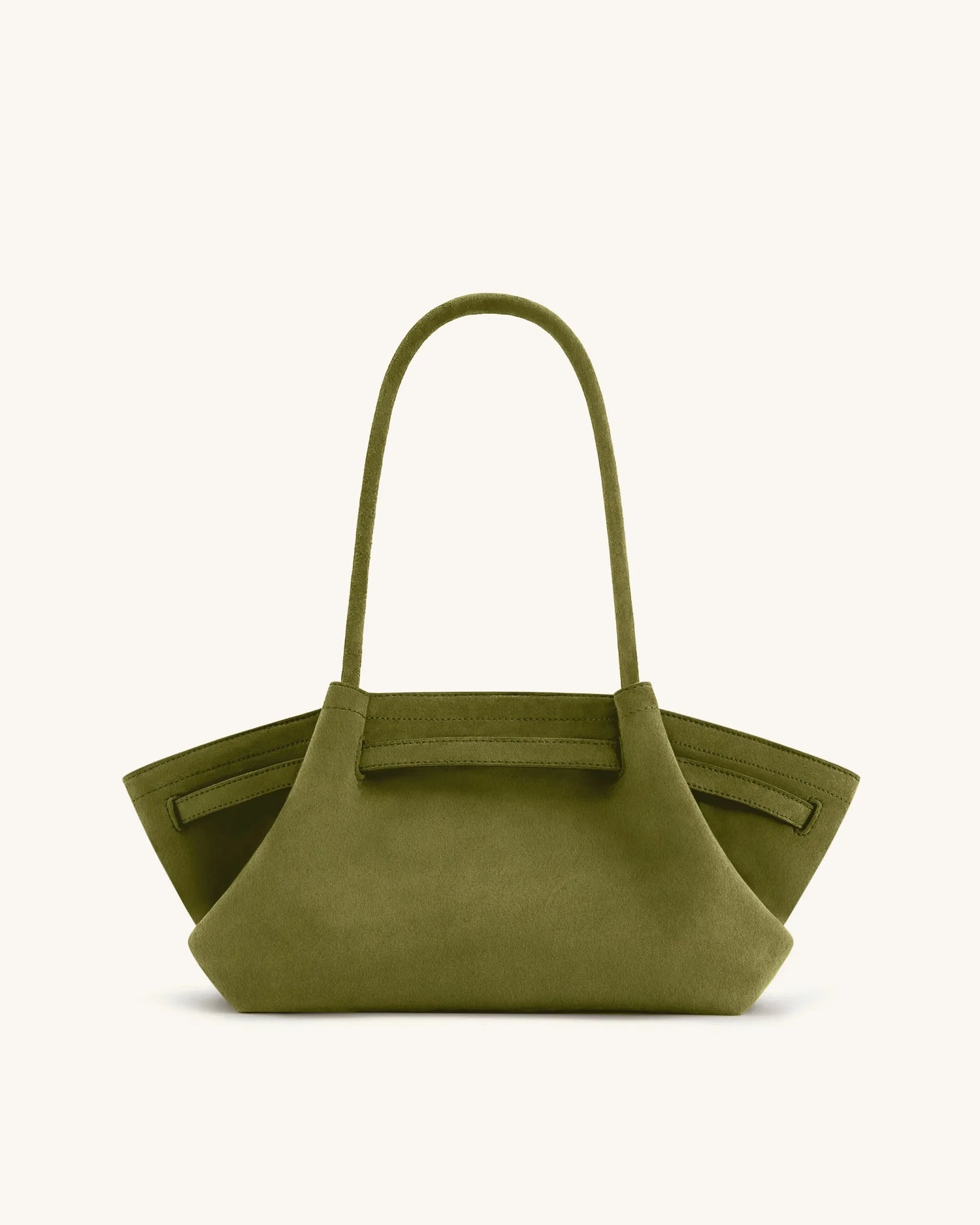 JW PEI Olive Green Women Hana Wide Faux Suede Tote Bag - Olive Green SKU: JH306D06-7_Olive Green Image 04