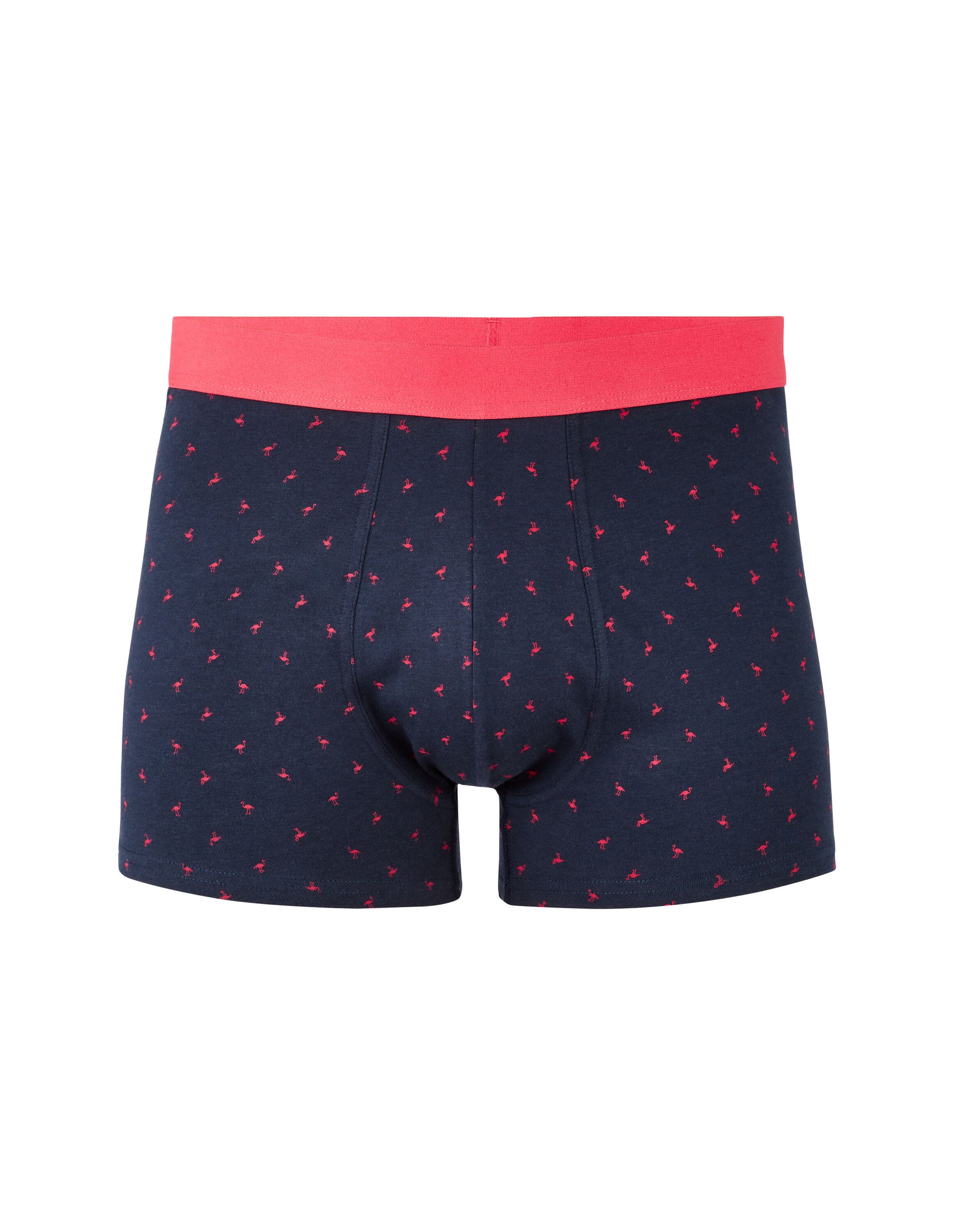 Boxer With Flamingo Motifs - Navy_01