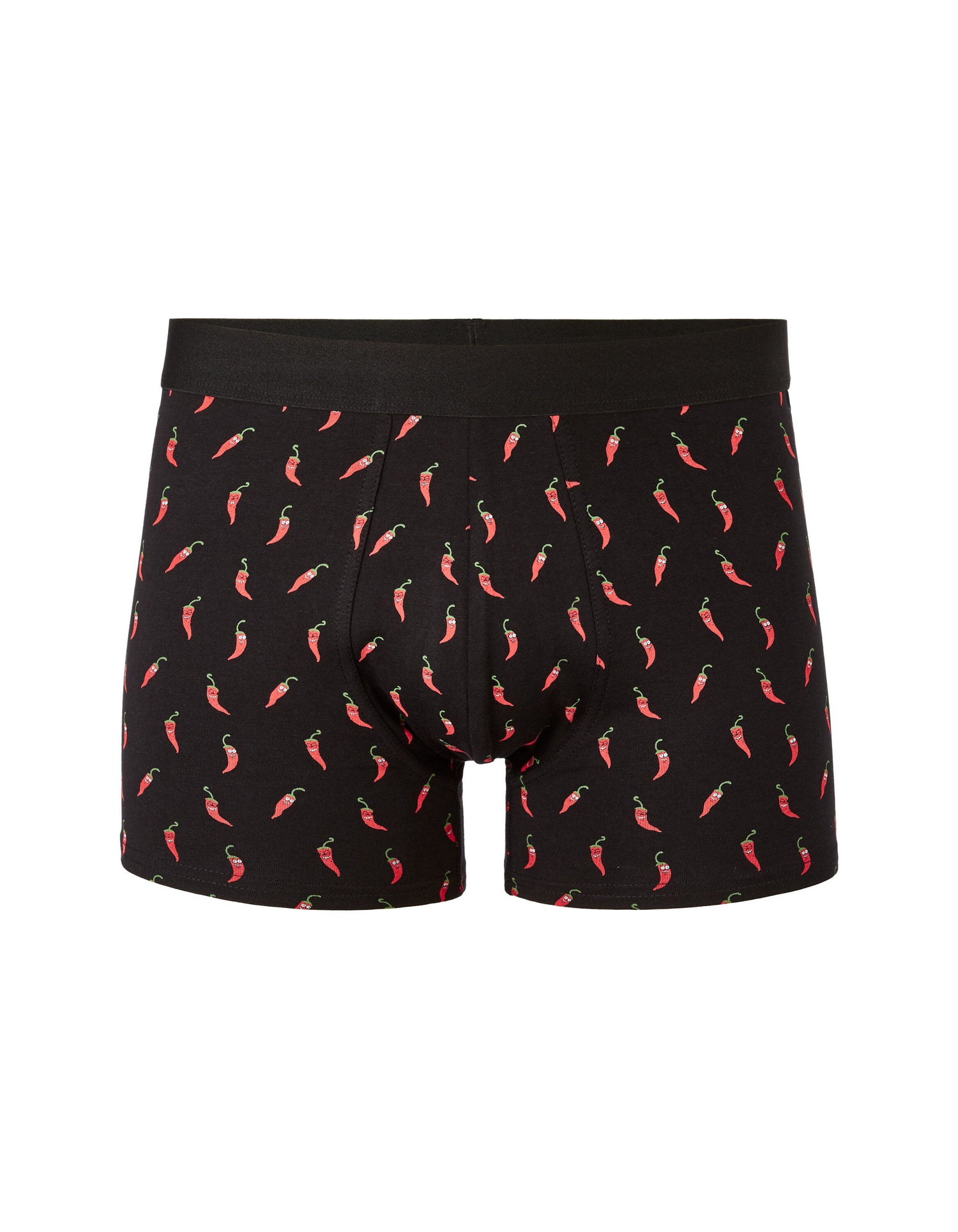 Celio_Black Boxer Briefs with Chili Pepper Patterns_JIBOPEPPER_BLACK_01