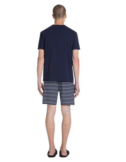 Short Cotton Pyjamas - Navy_03