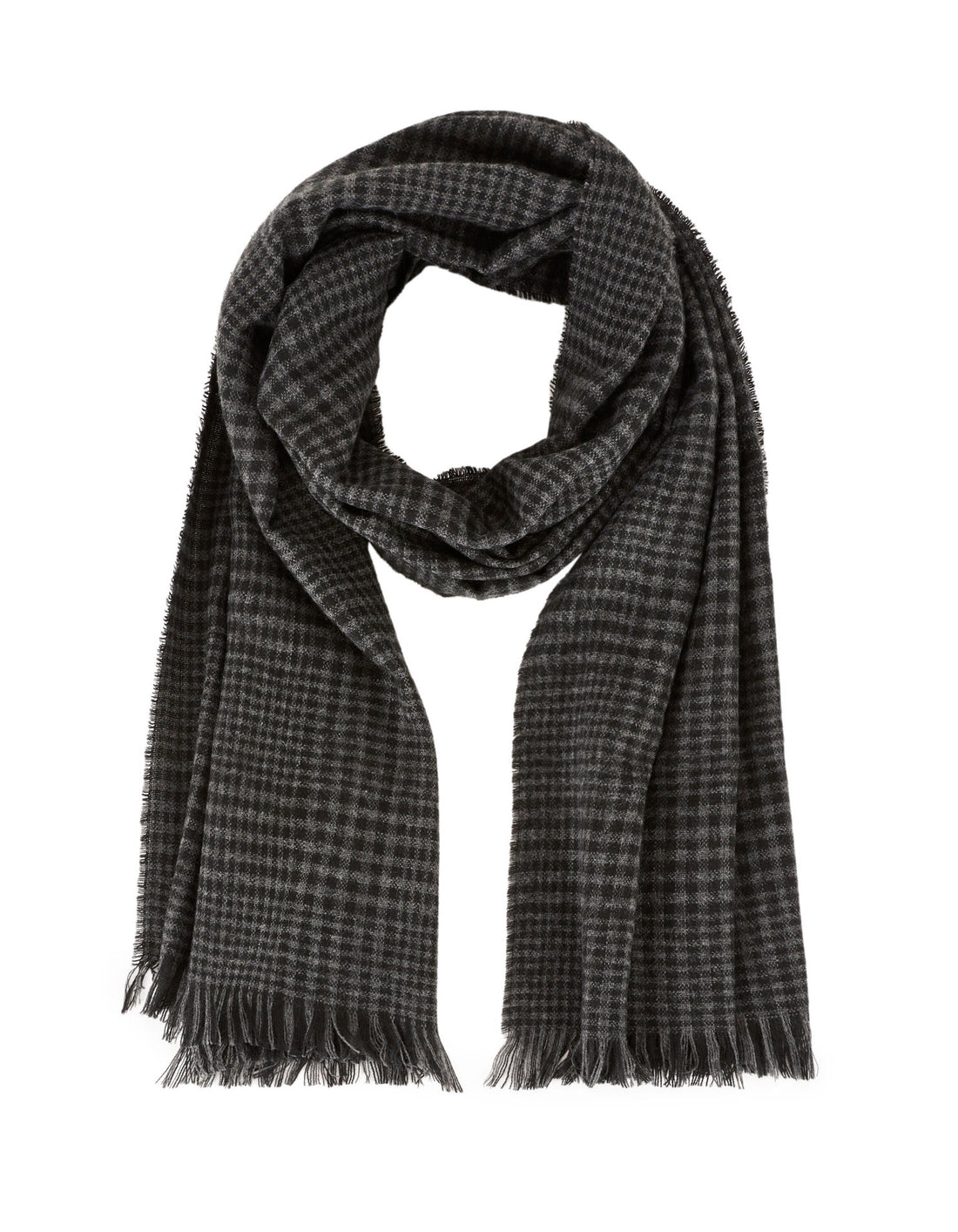 Celio_Grey Fancy Plaid Scarf_JISCACAR_GREY_01