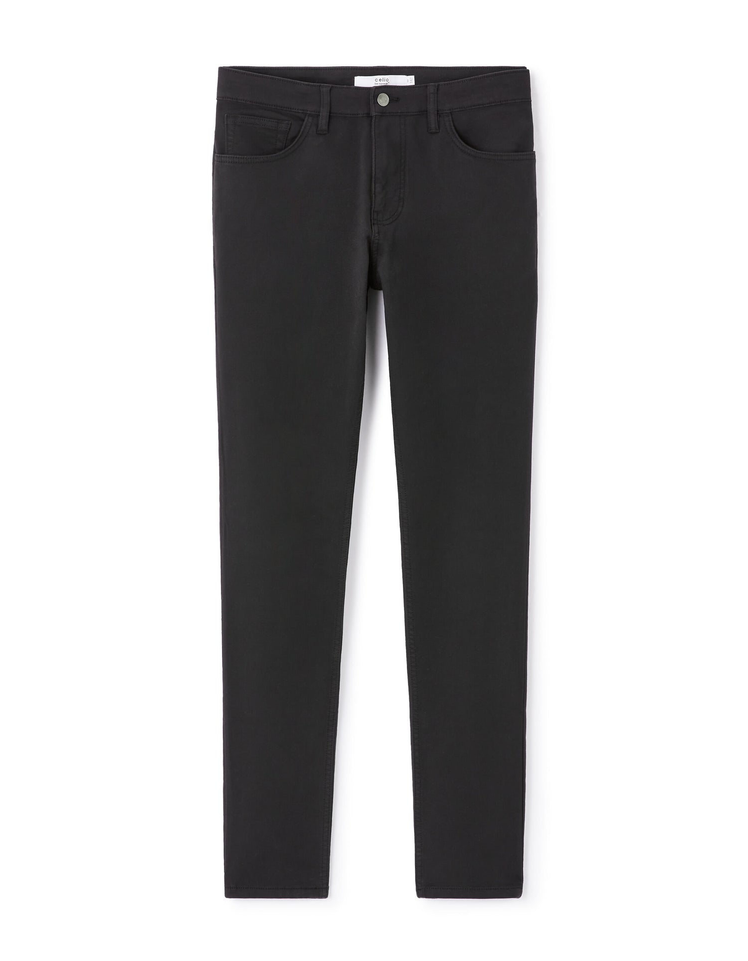 Celio_Black 100% Stretch Cotton Slim Pants_JOFIVE_NOIR_05