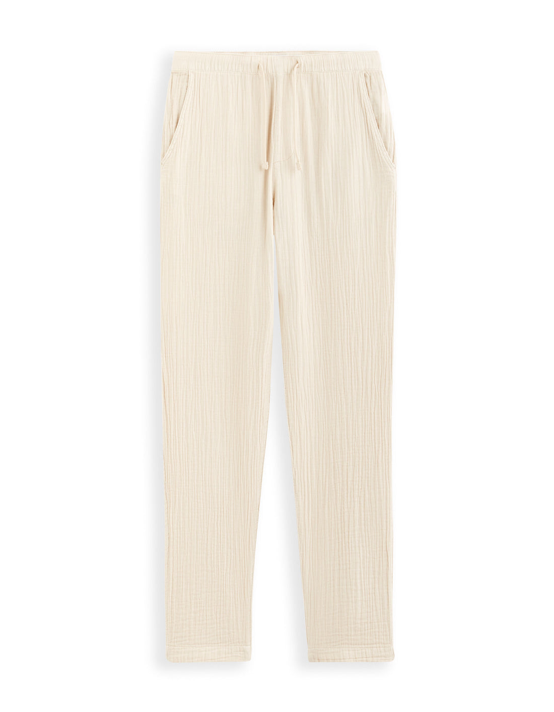 Cotton Gauze Trousers - Beige_01