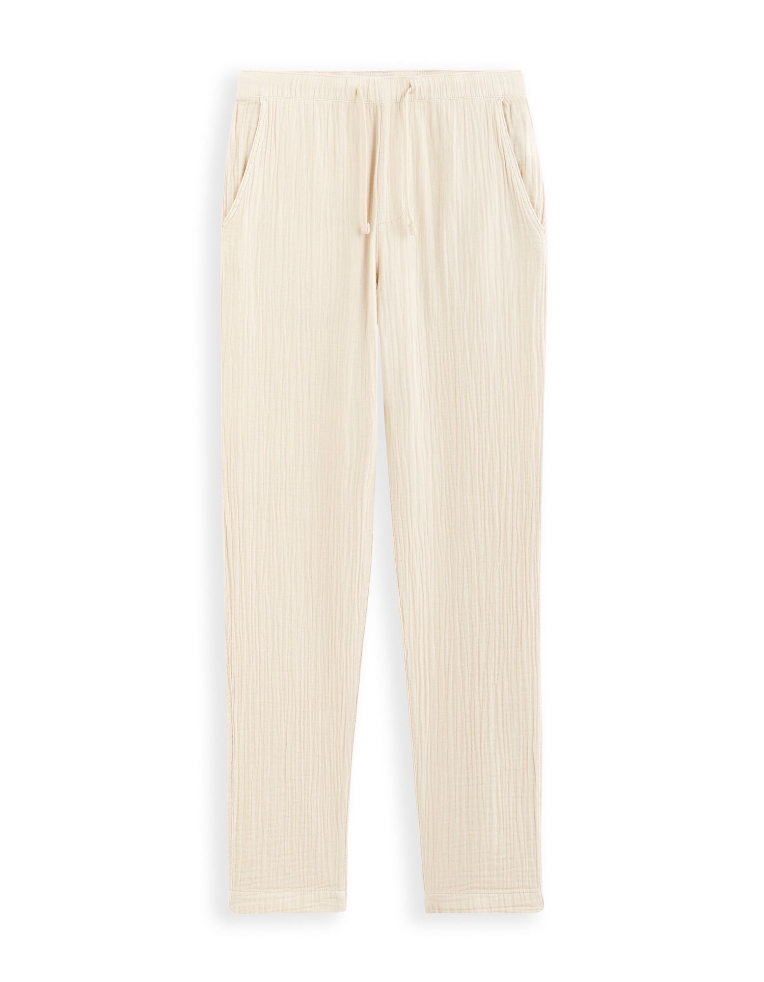 Cotton Gauze Trousers - Beige_01