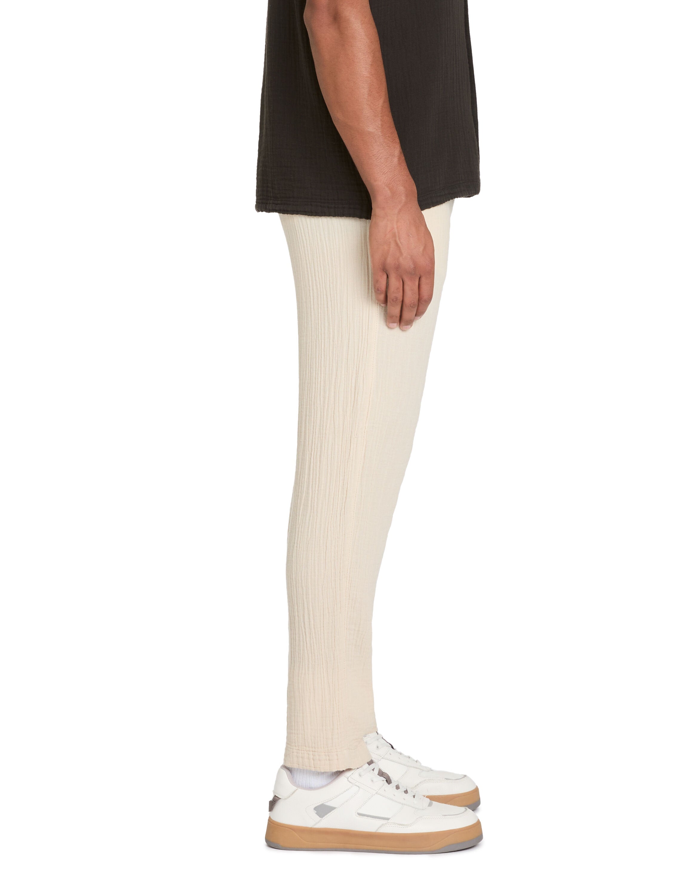 Cotton Gauze Trousers - Beige_05