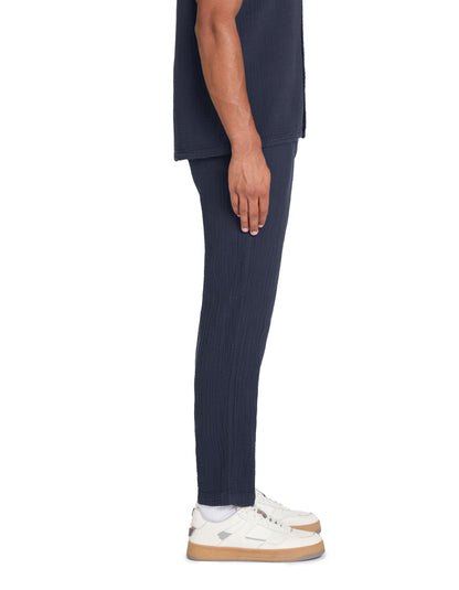 Cotton Gauze Trousers - Navy_05