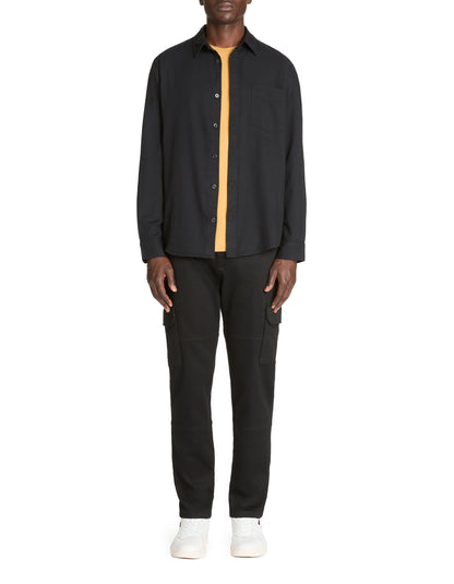 Celio_Black Straight Cargo Pants_JOMAILLE_BLACK_01