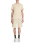 Striped Cotton Bermuda Shorts - Beige_03