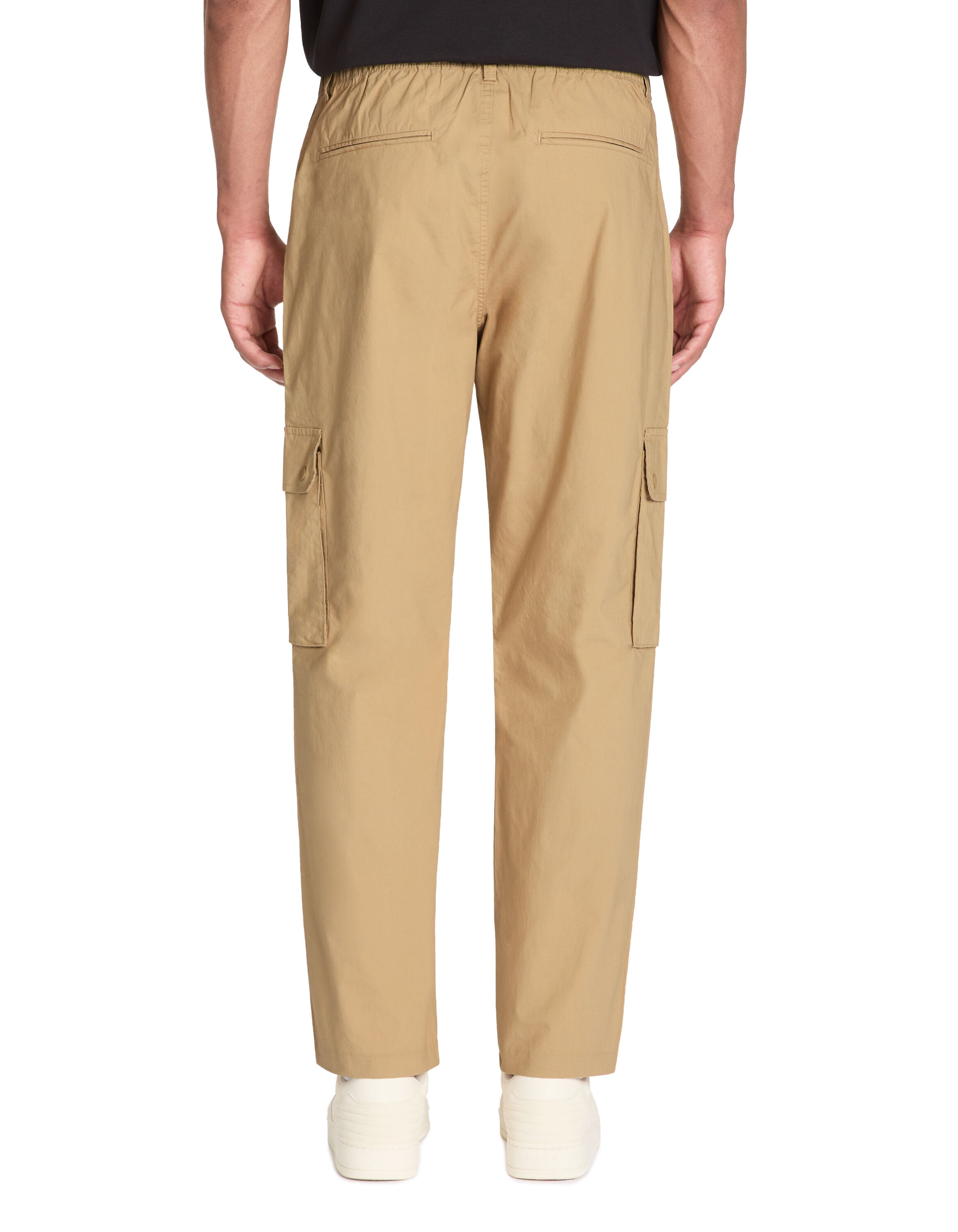 Cargo Straight Trousers - Beige_04