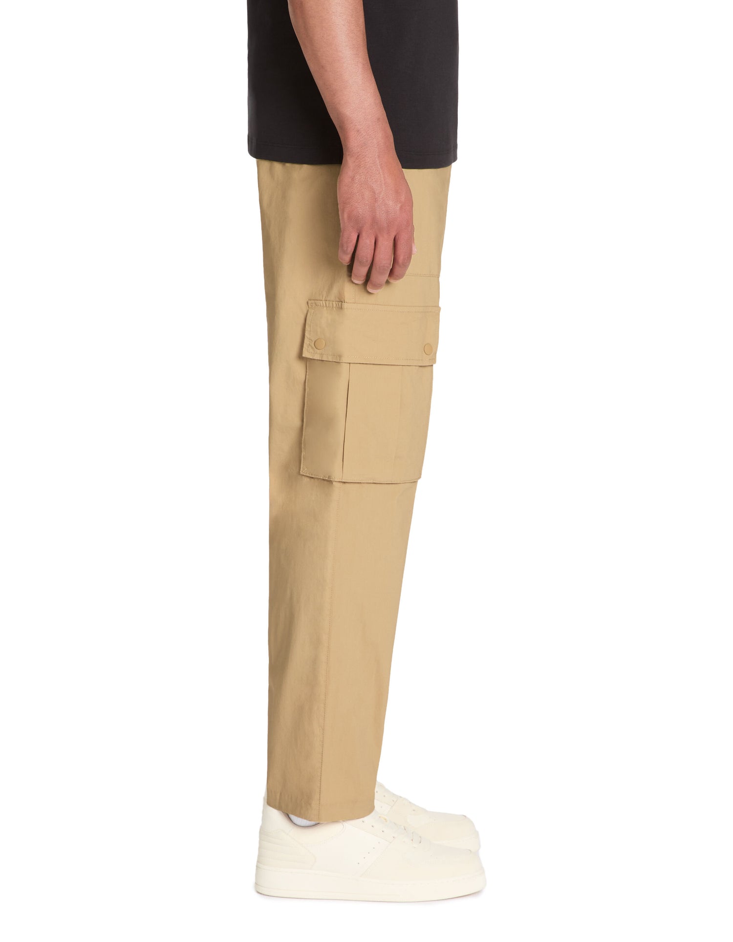 Cargo Straight Trousers - Beige_05