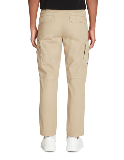 Cargo Straight Trousers - Beige_04