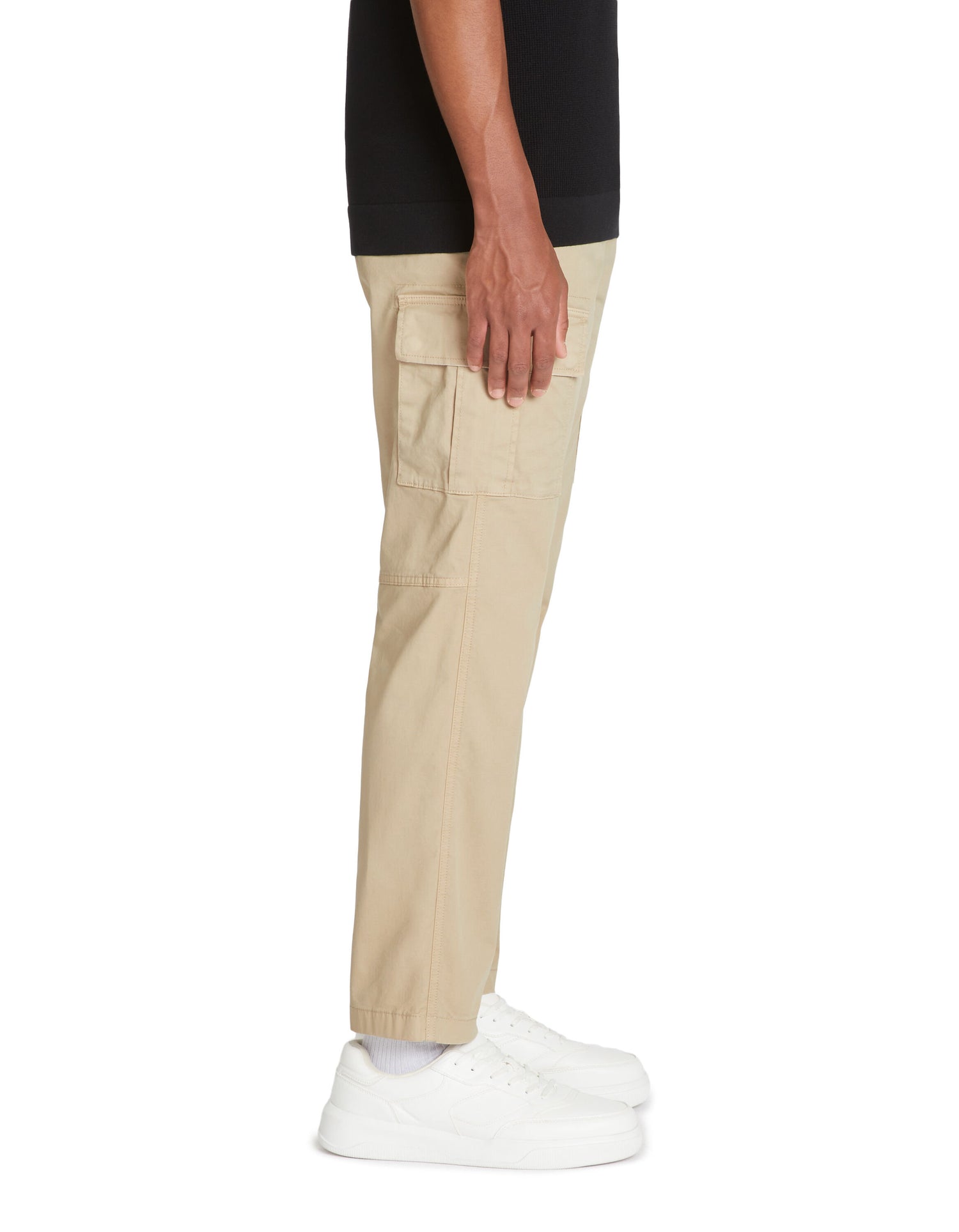 Cargo Straight Trousers - Beige_05