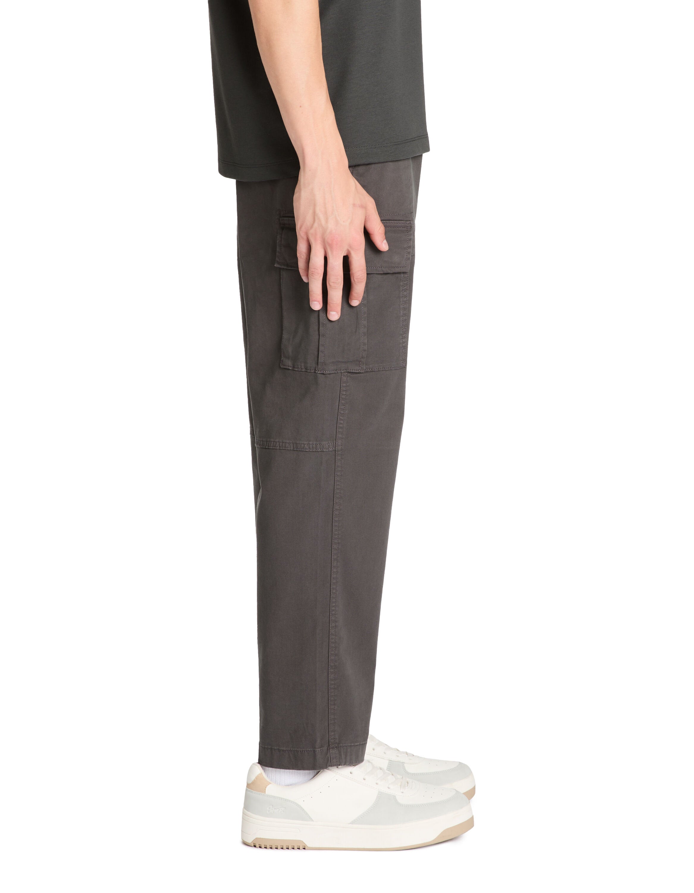 Cargo Straight Trousers - Grey_05