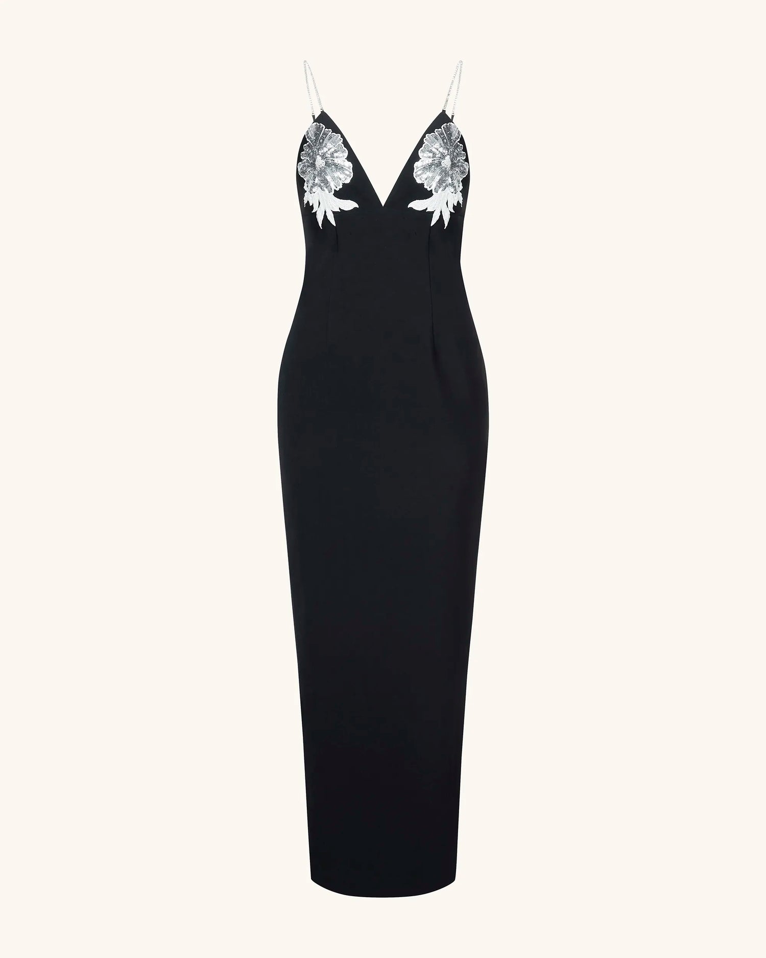 JW PEI_Black_Ayliua Neckline Rhinestones Embellished Long Dress_JR30230-1_Black_04