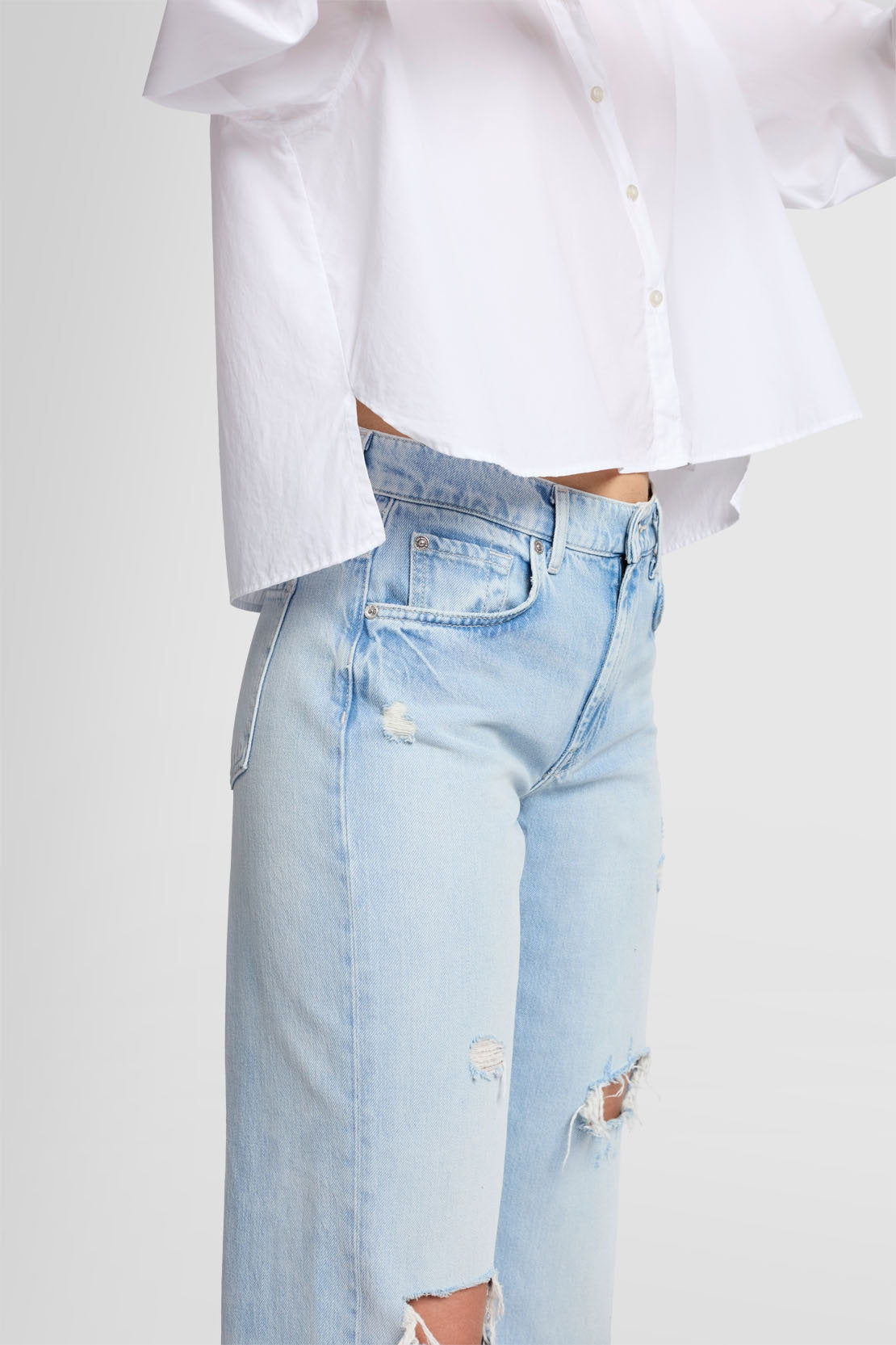 Cropped Shirt Cotton White_04