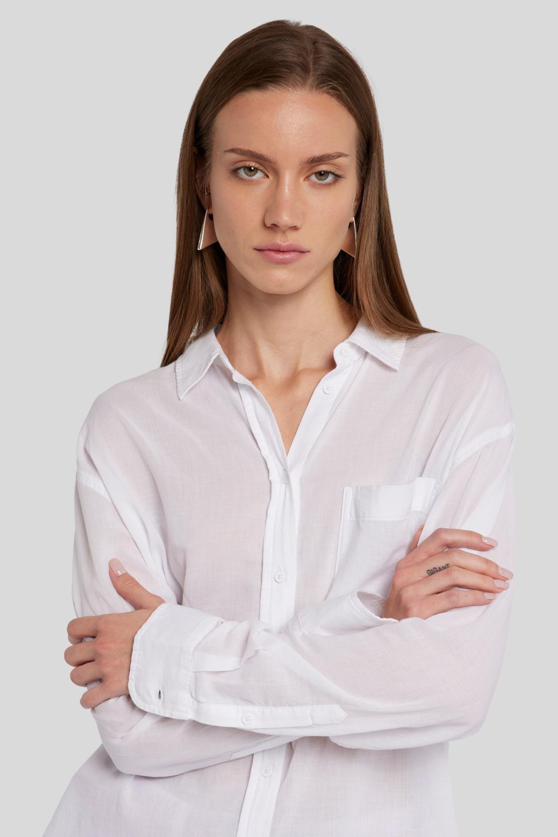 Voile Button Down Cotton White_JSFL5680WH_WH_05