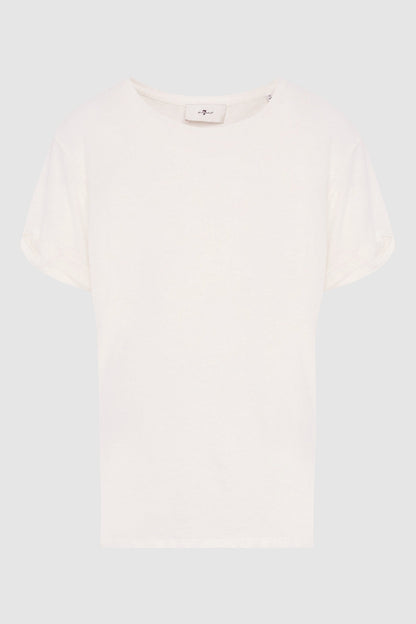 Roll Slv T-Shirt Linen White_06