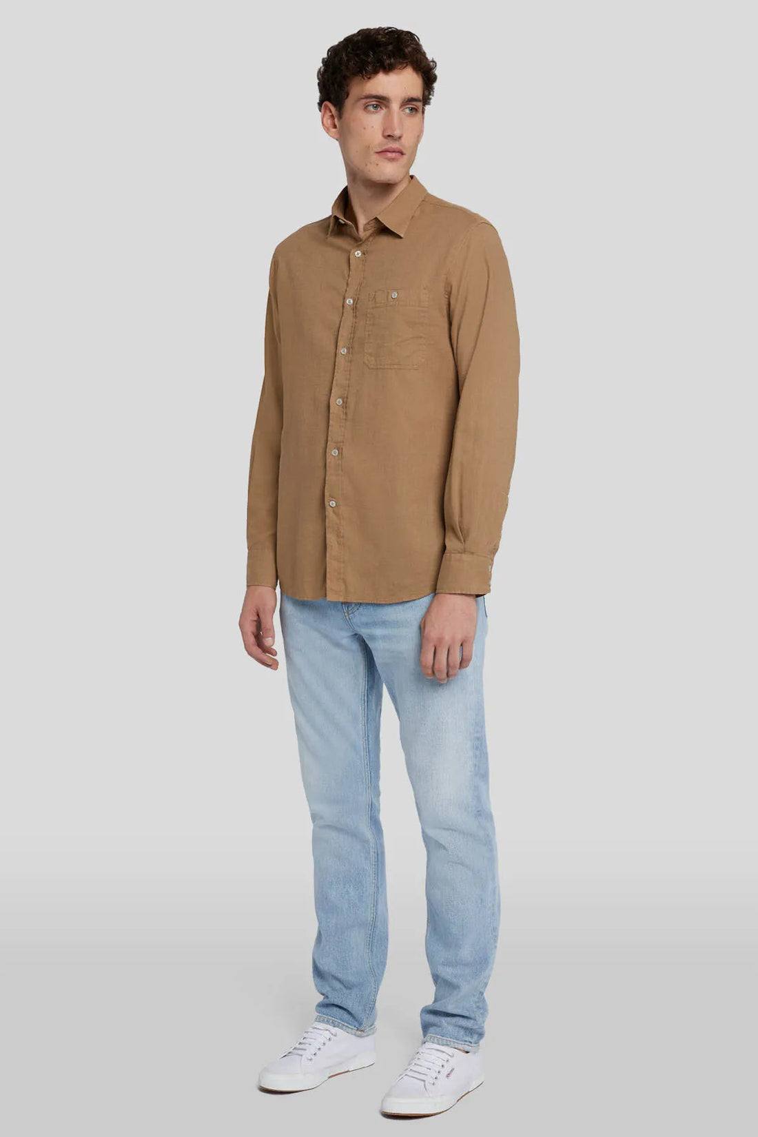 One Pocket Shirt Cotton Linen Sand_JSFM4280SA_SA_02