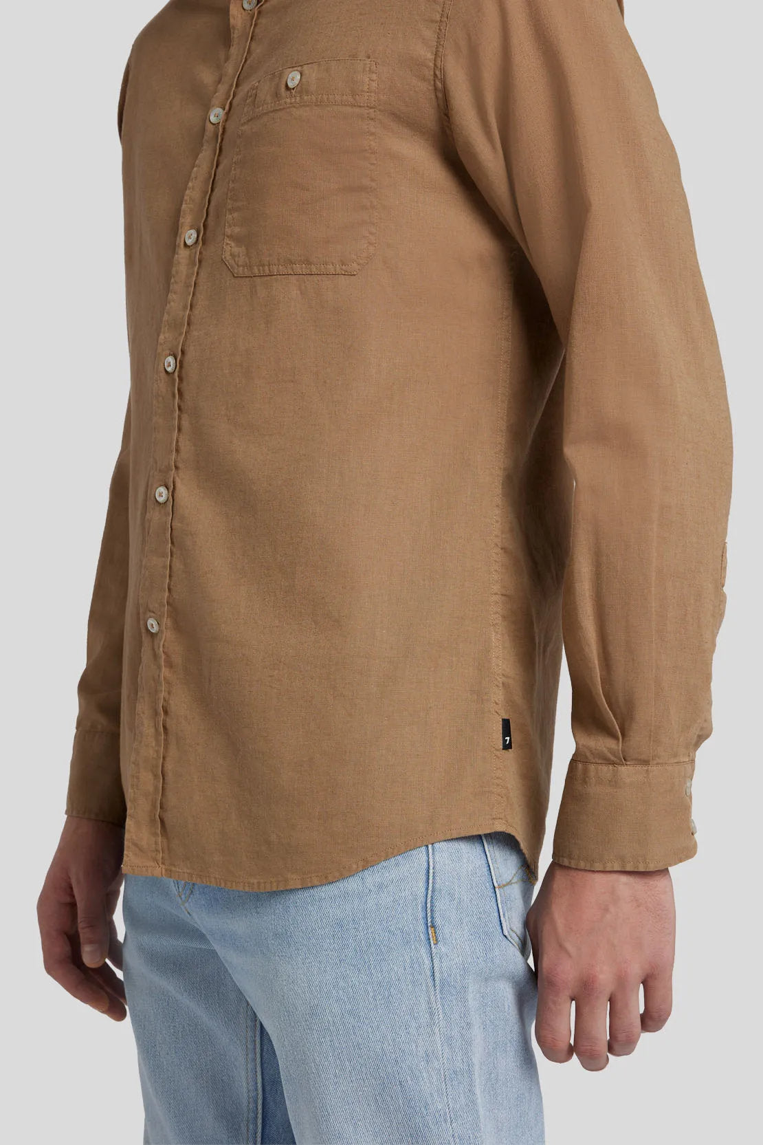 One Pocket Shirt Cotton Linen Sand_JSFM4280SA_SA_03