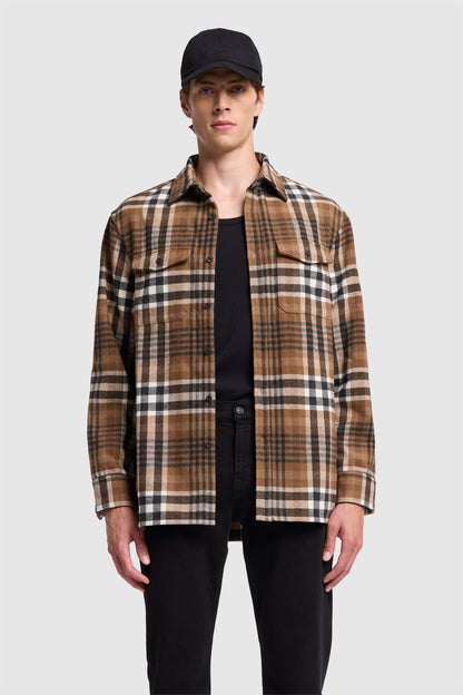 Overshirt Checkered Flannel Brown Shades_JSFM4630CB_CB_01