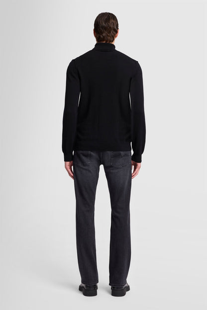 Turtle Neck Knit Cashmere W/ Stitch Detail Black_JSHM236NBK_BK_04