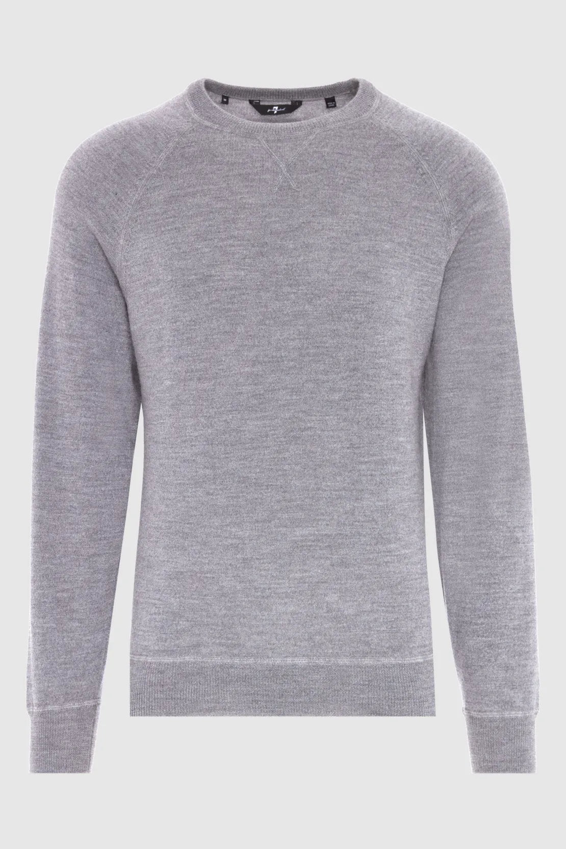 Crew Neck Knit Merino Light Grey Melange_JSHM2500LG_LG_06