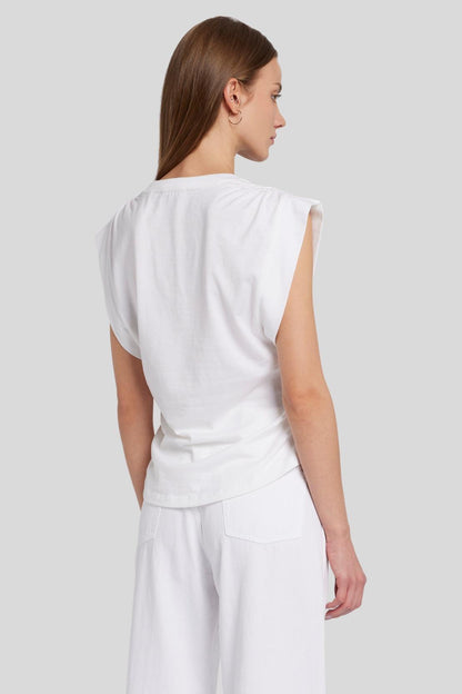 Pleated Sleeveless Tee Cotton White_JSLL5770WH_WH_04
