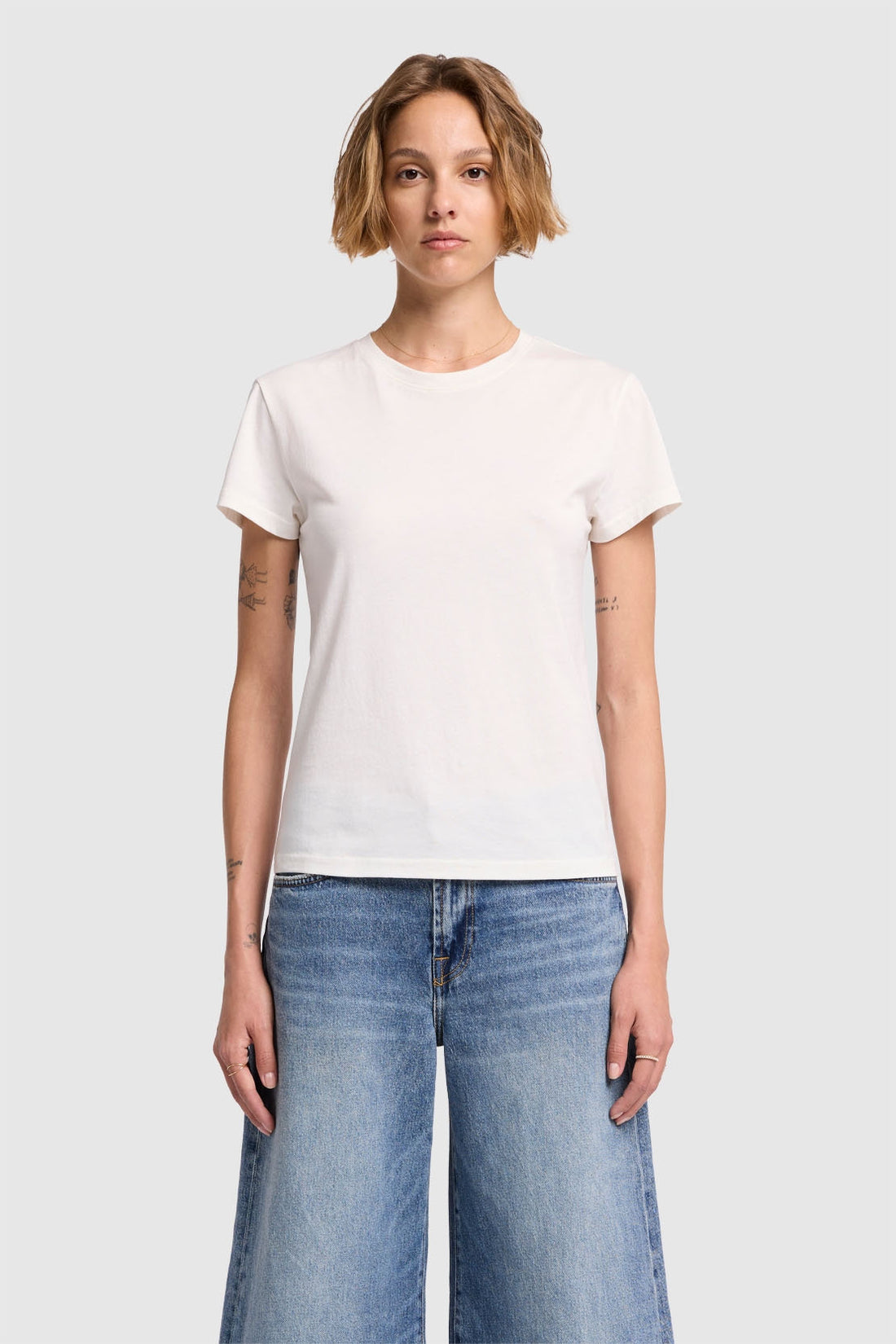 Ss Basic Tee Cotton Blend White_JSLL7150WH_WH_01