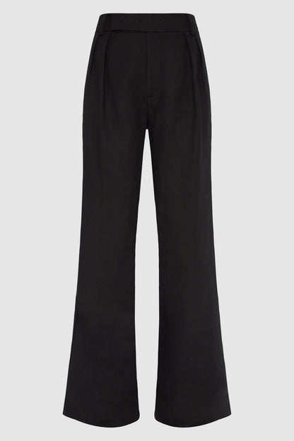 Pleated Trouser Linen Black_06