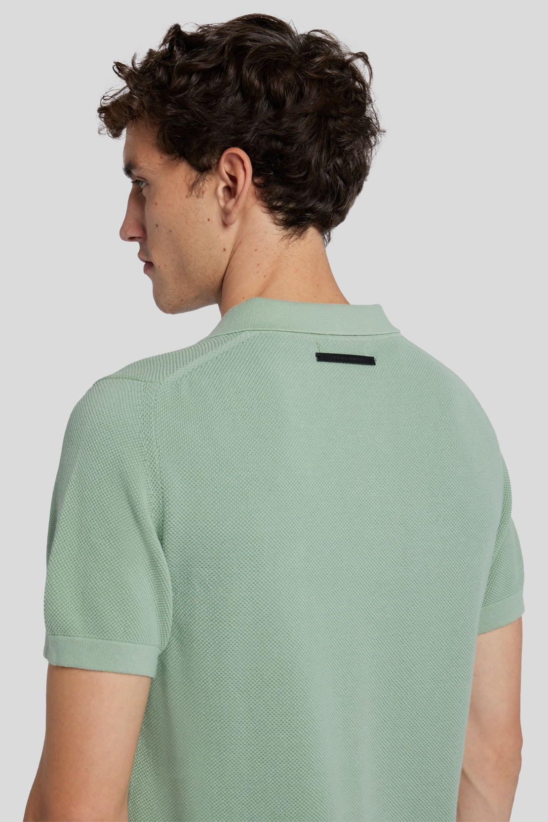 Polo Cotton Textured Celadon_JSMM2300CE_CE_03