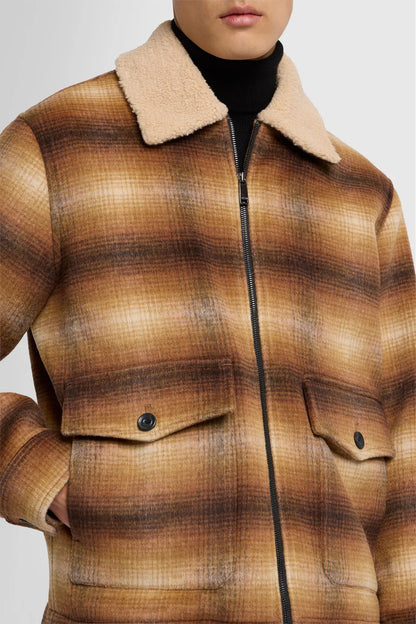 Jacket Wool with Sherpa Check_JSSB4620CK_CK_03