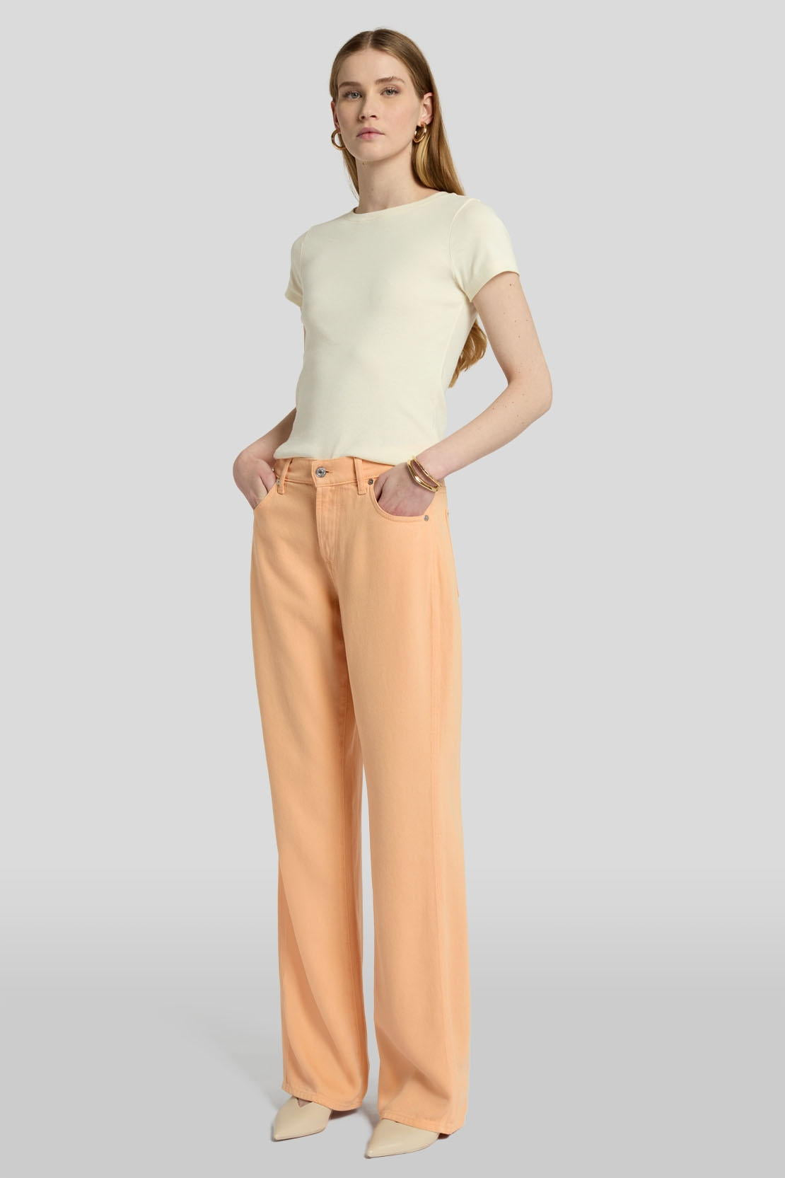 Tess Trouser Colored Tencel Peach_JSSTC850GF_GF_05