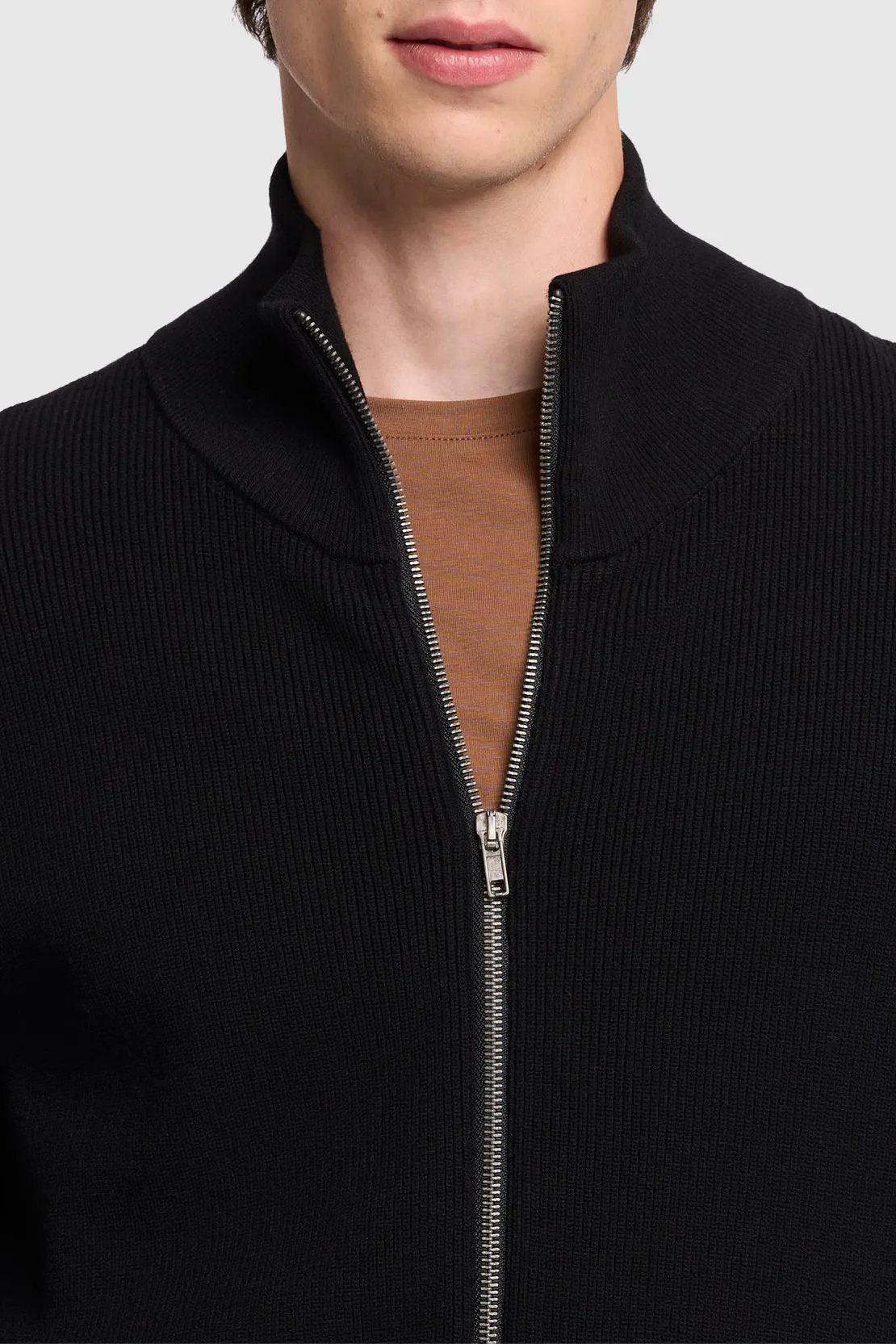 Full Zip Sweater Luxe Performance Black_JSWM2260BK_BK_03