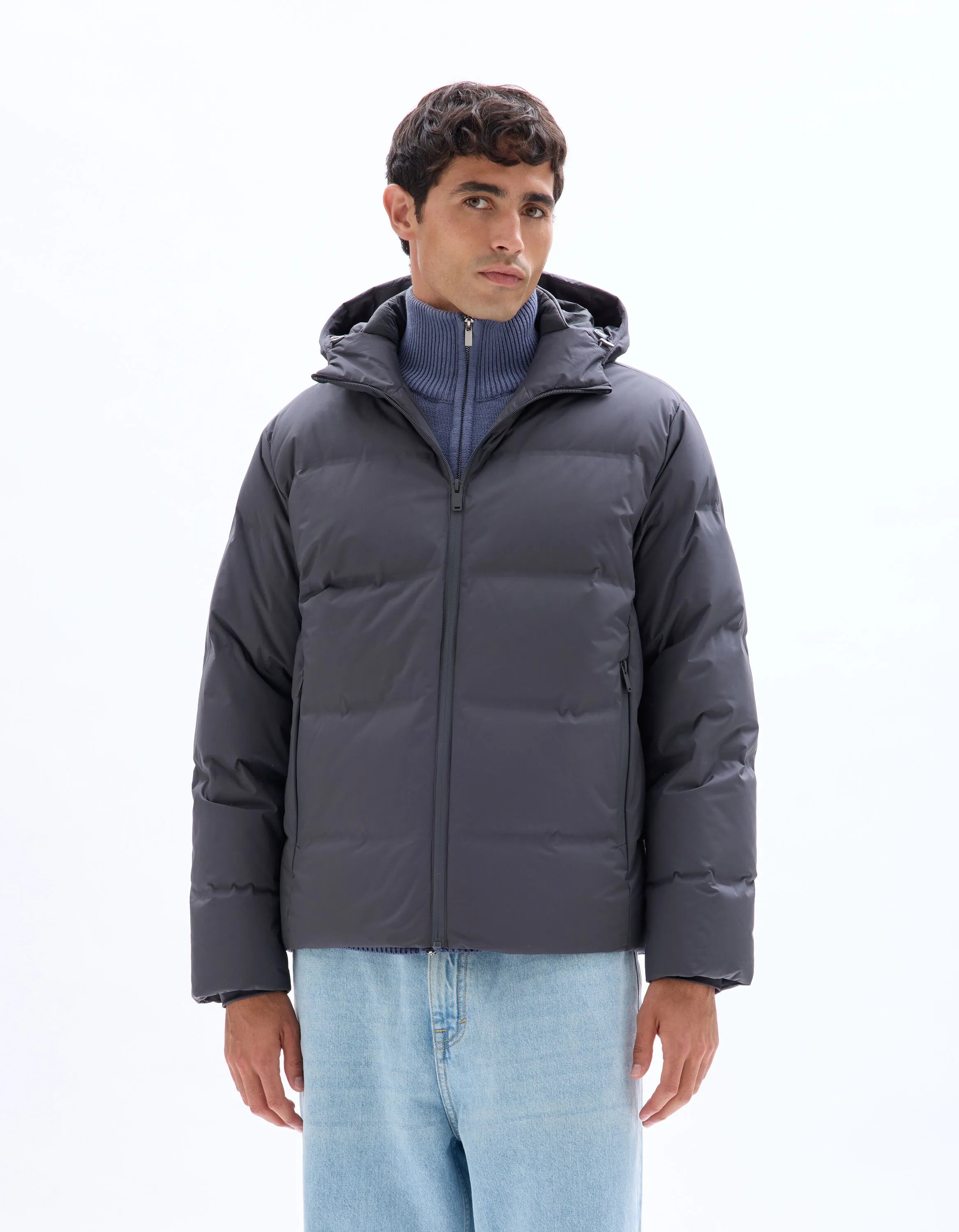 Celio_Anthracite_Seamless 90% Down 10% Feather Down Jacket_JUAIR_ANTHRACITE_01