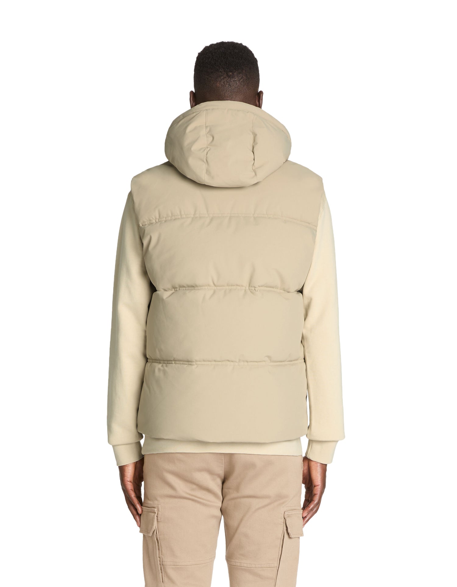 Celio_Beige Warm Sleeveless Hooded Down Jacket_JUBIANCO_BEIGE_03