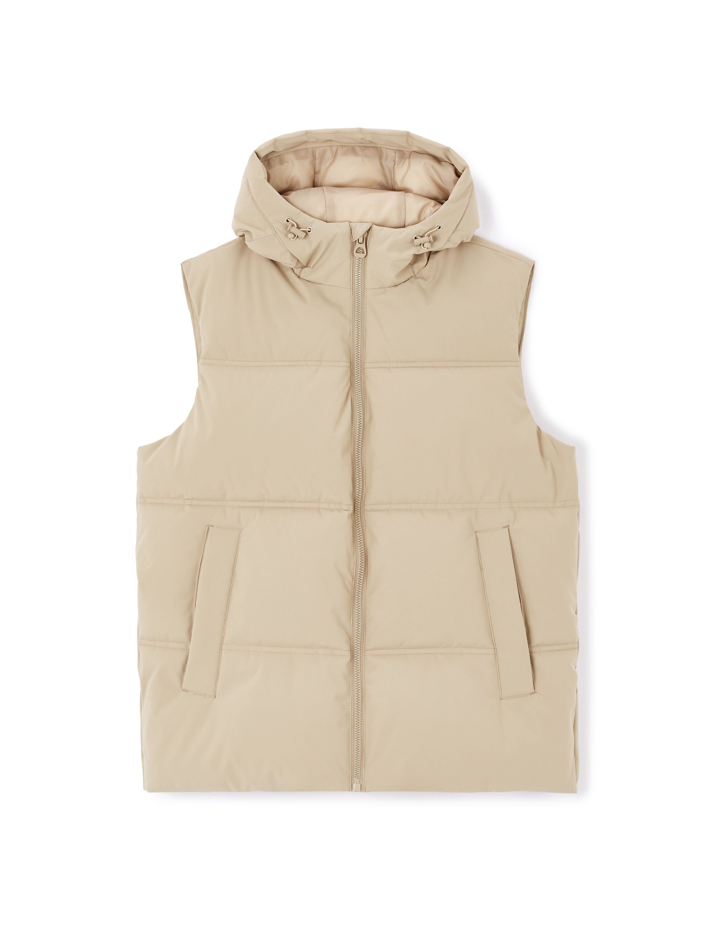 Celio_Beige Warm Sleeveless Hooded Down Jacket_JUBIANCO_BEIGE_06