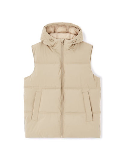 Celio_Beige Warm Sleeveless Hooded Down Jacket_JUBIANCO_BEIGE_06