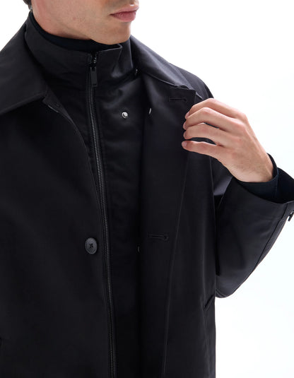 Celio_Black_Trench Coat with Removable Lining_JUCARCOAT1_BLACK_05
